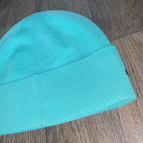 Givenchy Adult Unisex Split Logo Wool Beanie in Turquoise w black font, preloved - Picture 11 of 17